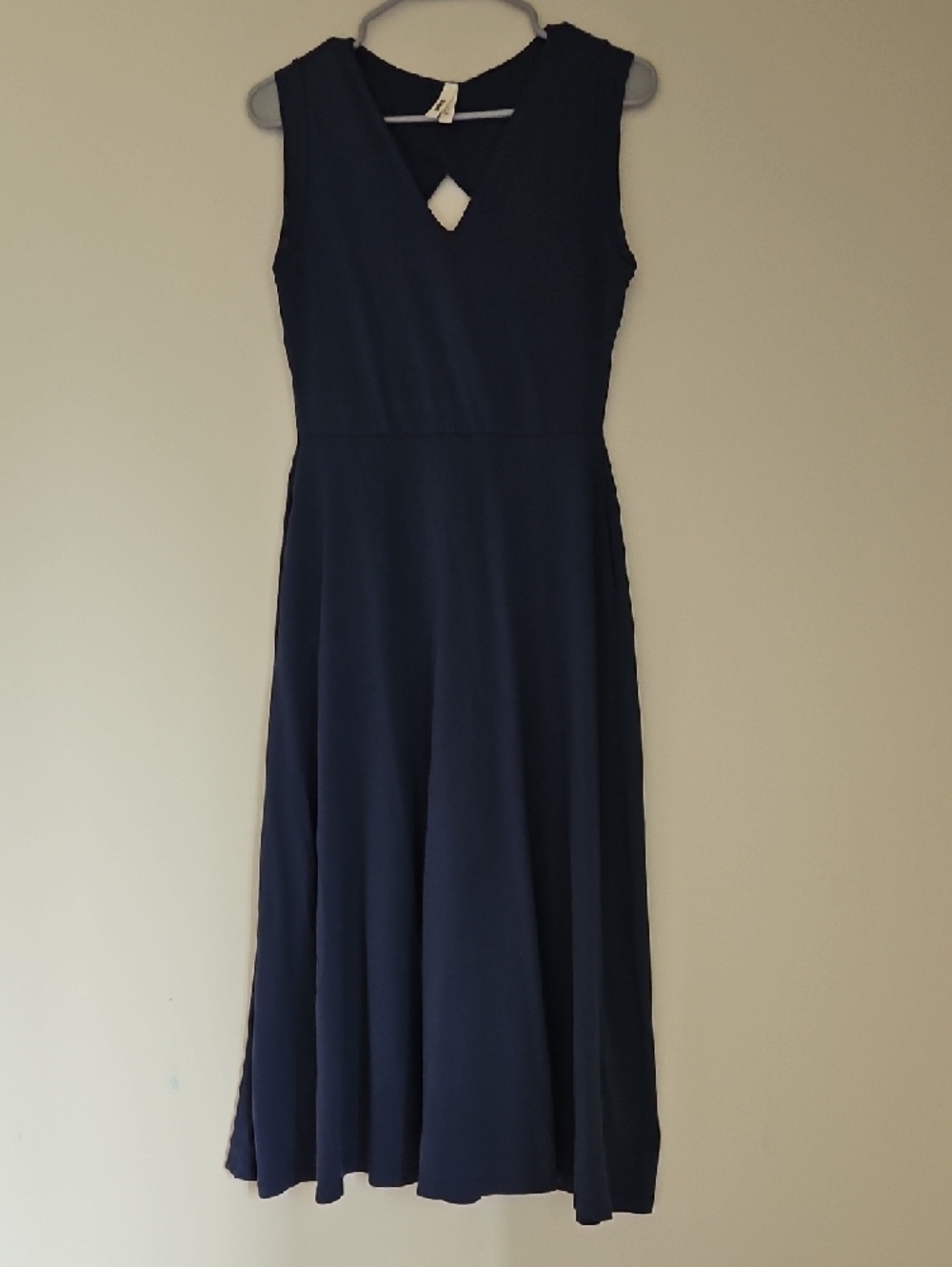 Pact Sleeveless V-Neck Midi Dress in Navy Blue - Picture 3 of 5